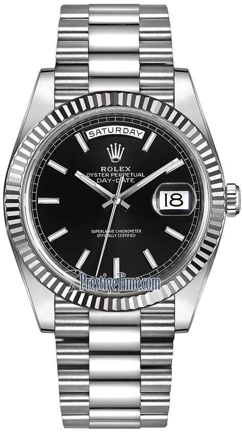 rolex day date zifferblatt schwarz|Rolex Day-Date 40.